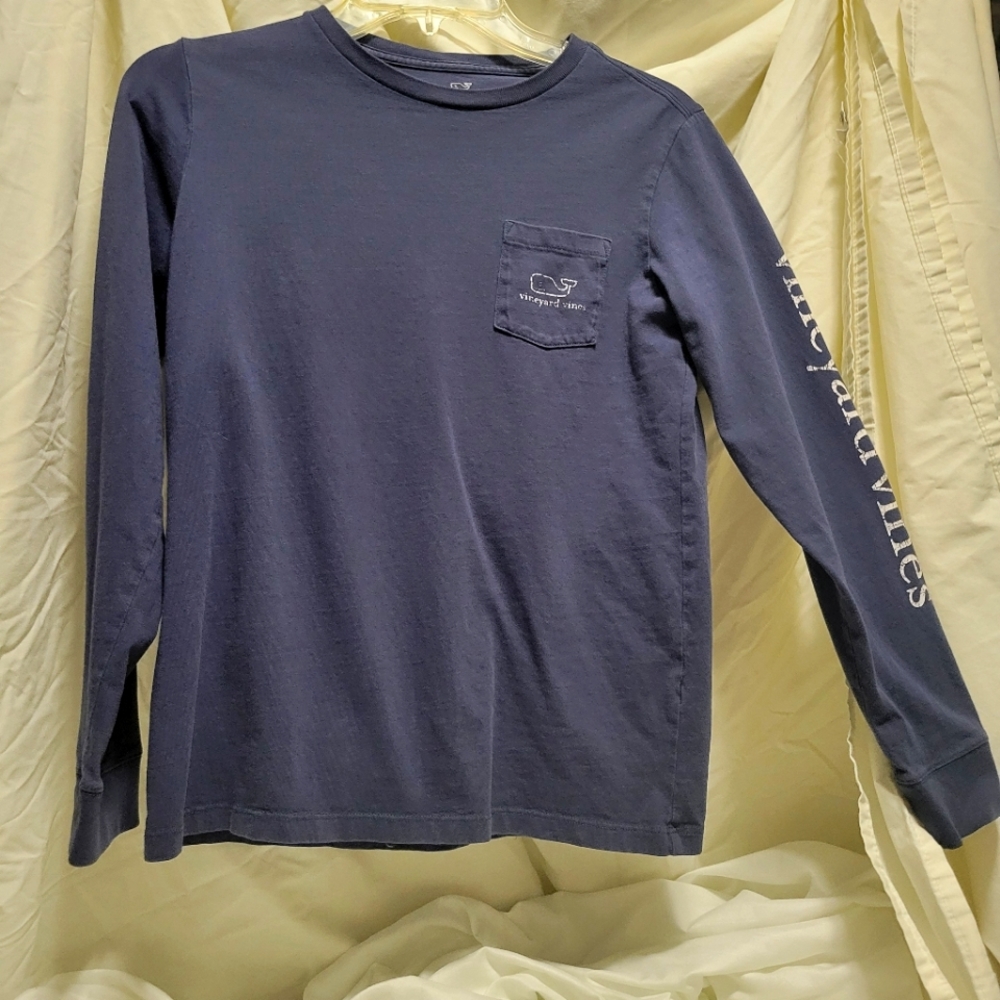 Boys navy vineyard vines long sleeved t-shirt.